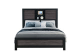 Lisbon Grey/Black Bookcase Full Bed