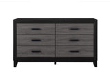 Lisbon Grey/Black Bookcase Twin Bed, Dresser, Mirror and Nightstand