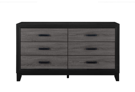Lisbon Grey/Black Bookcase Twin Bed, Dresser, Mirror and Nightstand