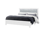 Luccia White King Bed with LED