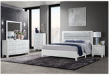 Luccia White Full Bed with LED
