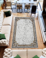 Marble Area Rug 1041 Grey