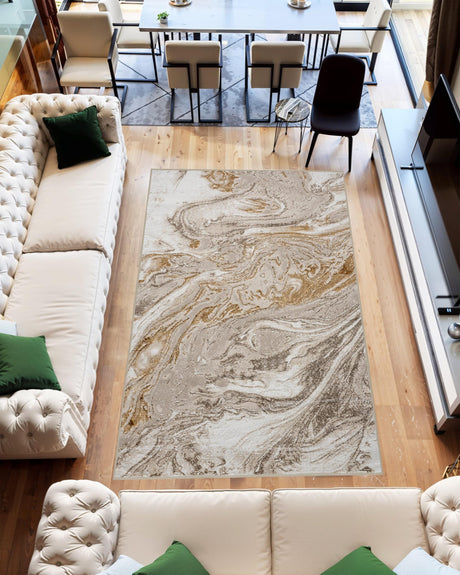 Marble Area Rug 1047 Beige