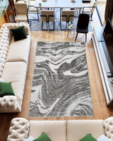 Marble Area Rug 1048 Anthracite