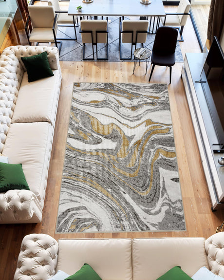 Marble Area Rug 1048 Grey