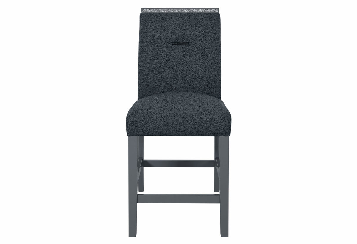 Monaco Dark Grey Bar Table and 4 Monaco Dark Grey Bar Stools