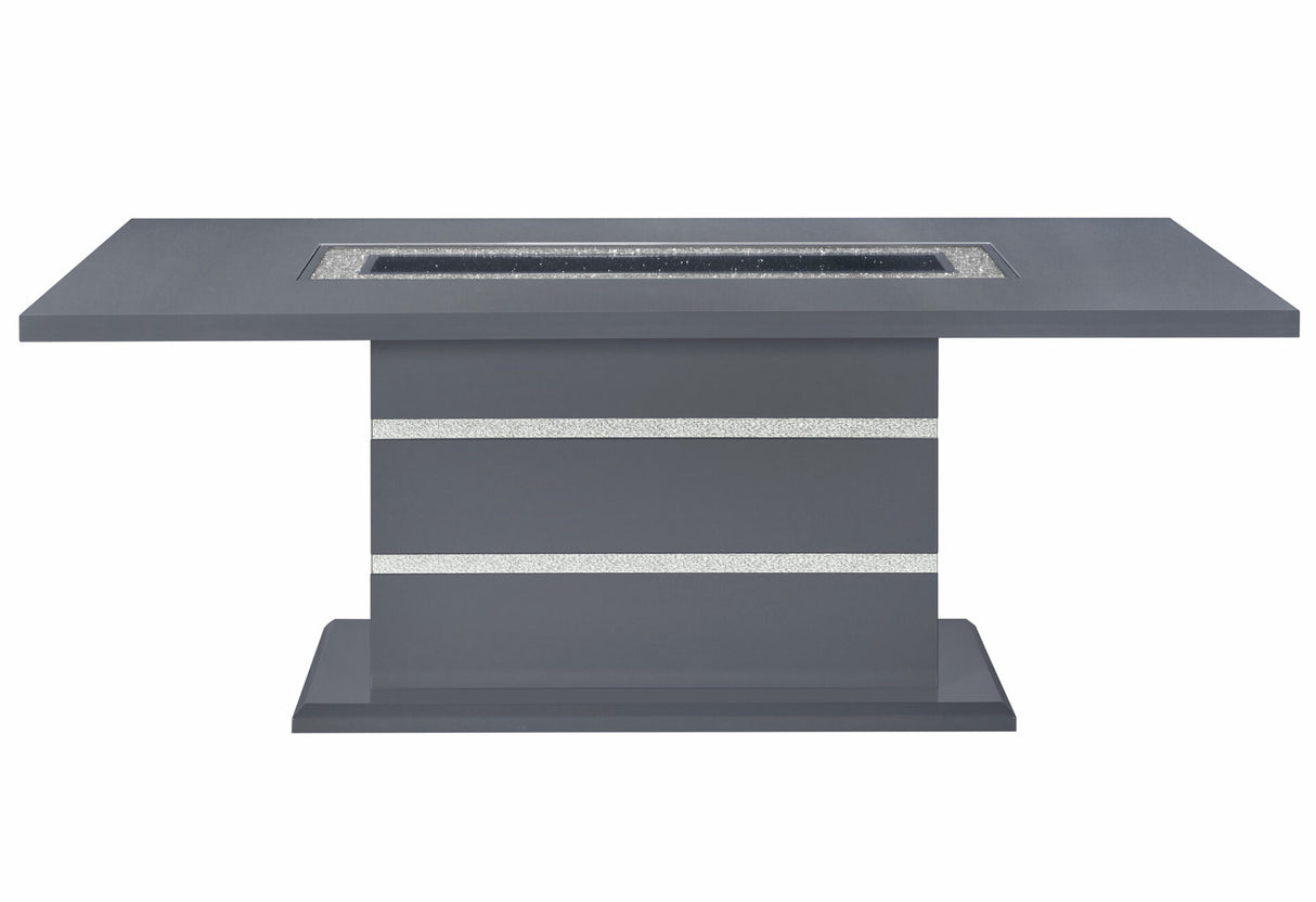 Monaco Dark Grey Dining Table and 4 Monaco Dark Grey Dining Chairs