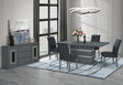 Monaco Dark Grey Dining Table and 4 Monaco Dark Grey Dining Chairs