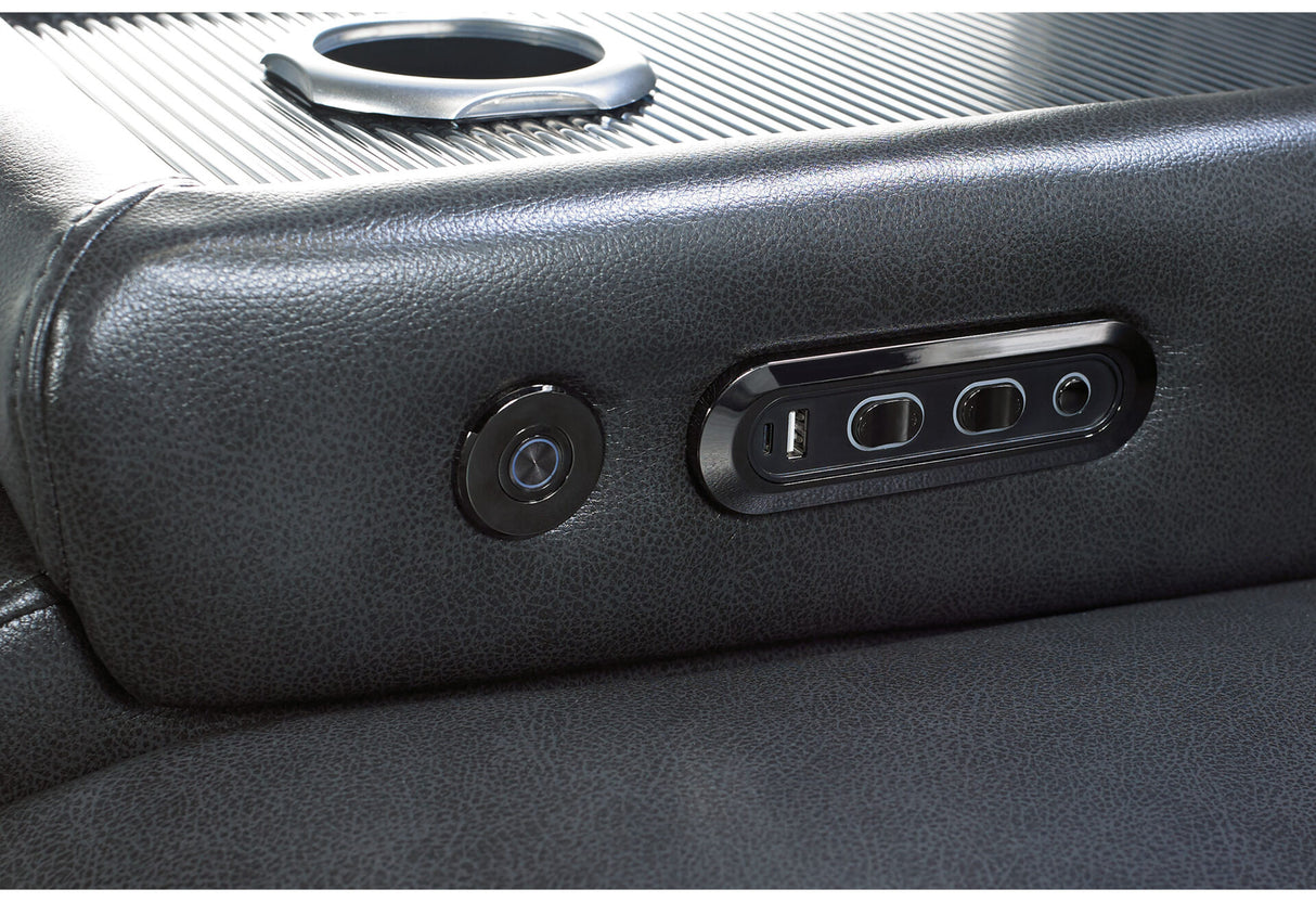 MVP Blanche Black Power Recliner with Power Headrest