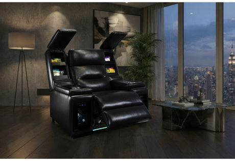 MVP Blanche Black Power Recliner with Power Headrest