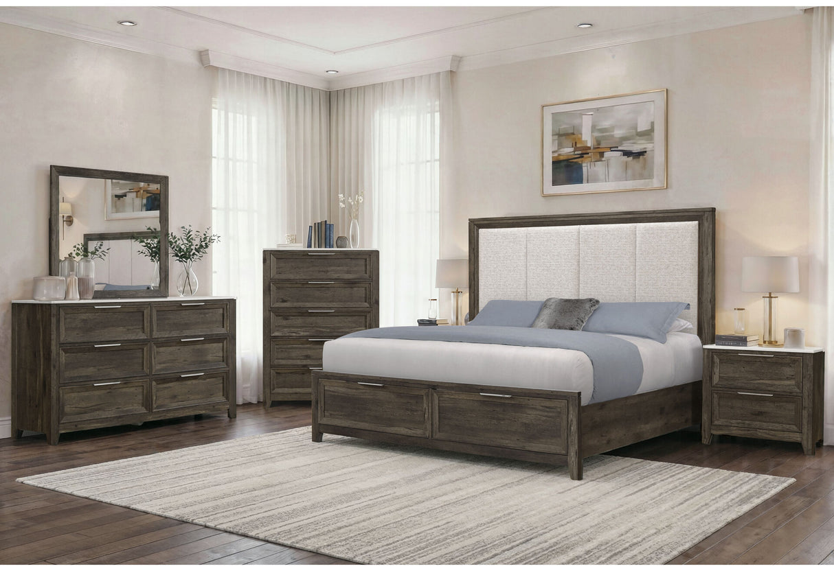 Mariah Dark Brown King Bed Group