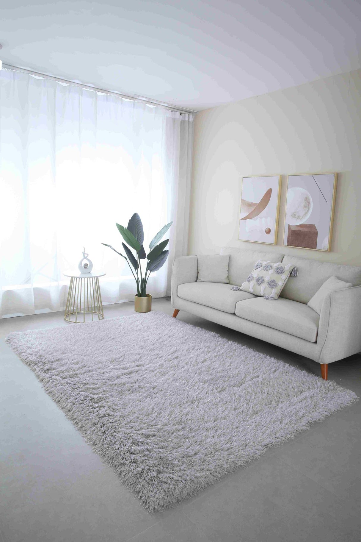 Meilin-S Shaggy Rug Grey