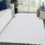 Nablus Shaggy Rug White