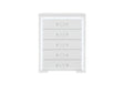 Naomi Silver Marble Chest with LED