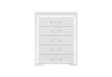 Naomi Silver Marble Chest with LED