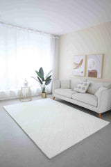 Nova Shaggy Rug White