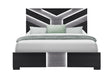 Optimus Black Full Bed with LED