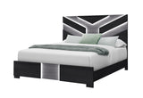 Optimus Black Queen Bed with LED