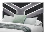Optimus Black Queen Bed, Dresser, Mirror and Nightstand