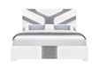Optimus White Queen Bed with LED