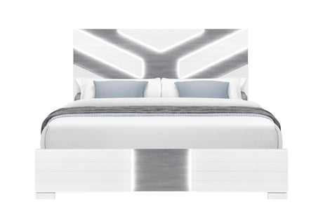 Optimus White Queen Bed Group