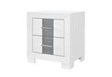 Optimus White/Grey Nightstand