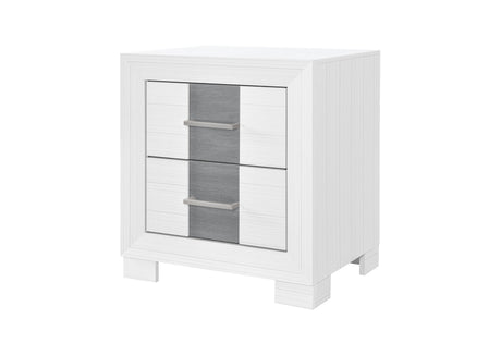 Optimus White/Grey Nightstand