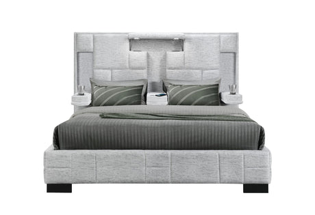 Oscar Grey King Bed No Wood Trim