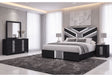 Optimus Black King Bed, Dresser, Mirror and Nightstand