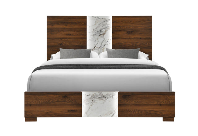 Phoebe Brown Queen Bed with LED