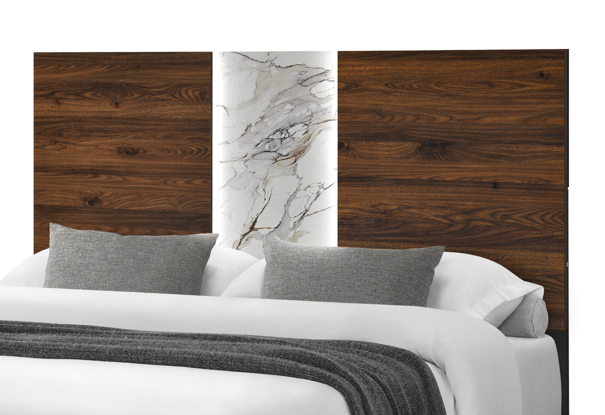Phoebe Brown Queen Bed with LED
