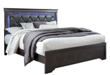 Pompei Metallic Grey Queen Bed with LED