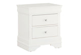 Pompei Metallic White Nightstand