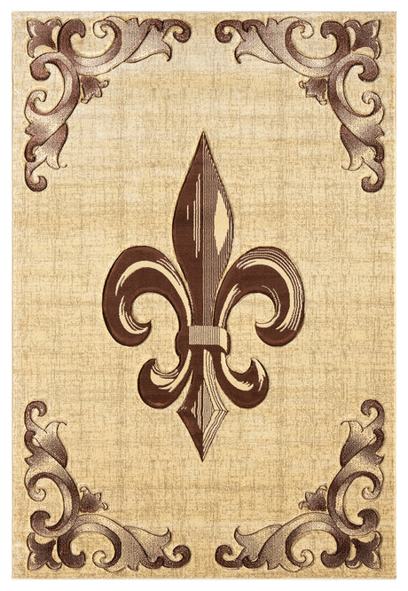 Premium Area Rug 5862 Brown