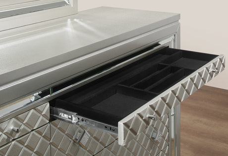 Paris Champagne King Bed Group with LED