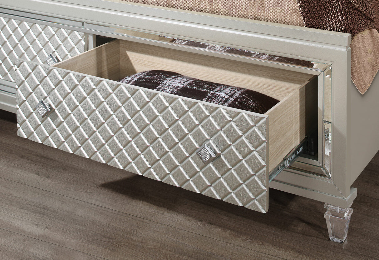 Paris Champagne King Bed with LED