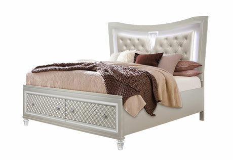 Paris Champagne King Bed with LED