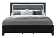 Reid Black King Bed with LED