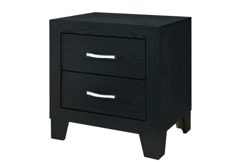 Reid Black Full Bed Group with LED