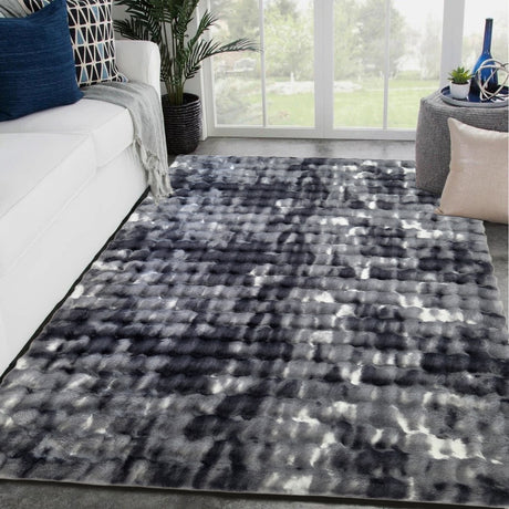 Nablus Shaggy Rug Dark Grey