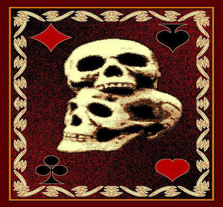 Star Area Rug Red Skull Red