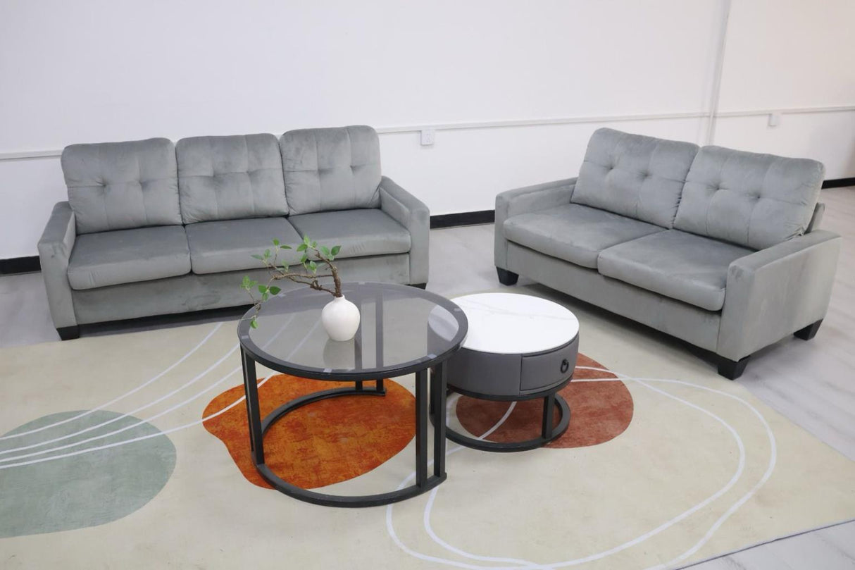 Nico Grey 2-Piece (Sofa, Loveseat)