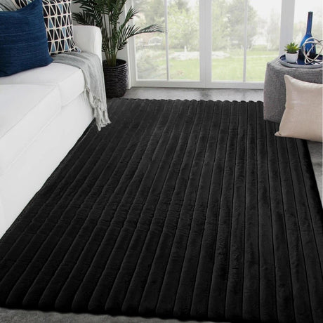 Sabastia Shaggy Rug Black