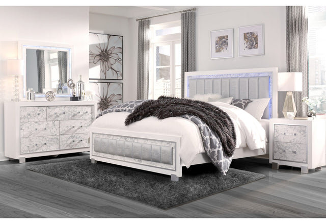 Santorini White Queen Bed Group