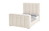 Serenity Buff Queen Bed with Speaker TV Lift and Fireplace