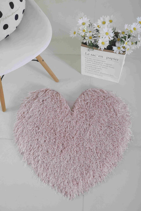 Faux Fur Rug Heart