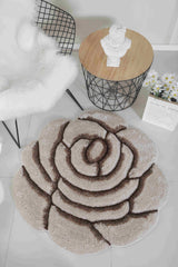 Faux Fur Rug Rose Beige