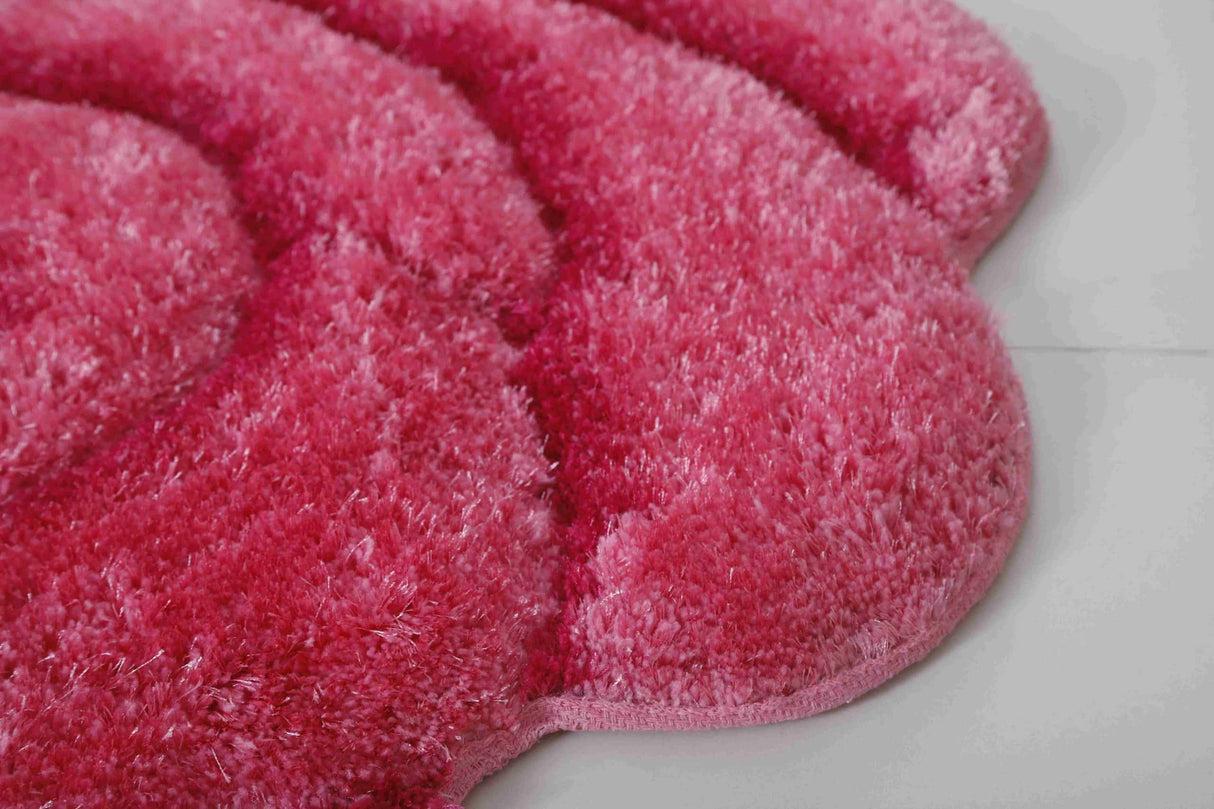 Faux Fur Rug Rose