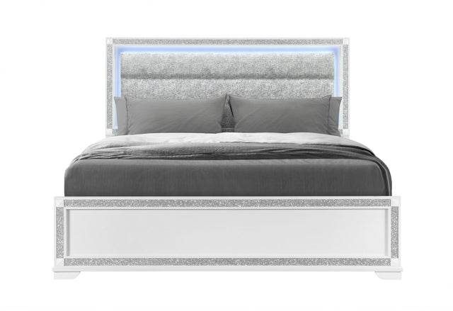 Soleil White King Bed