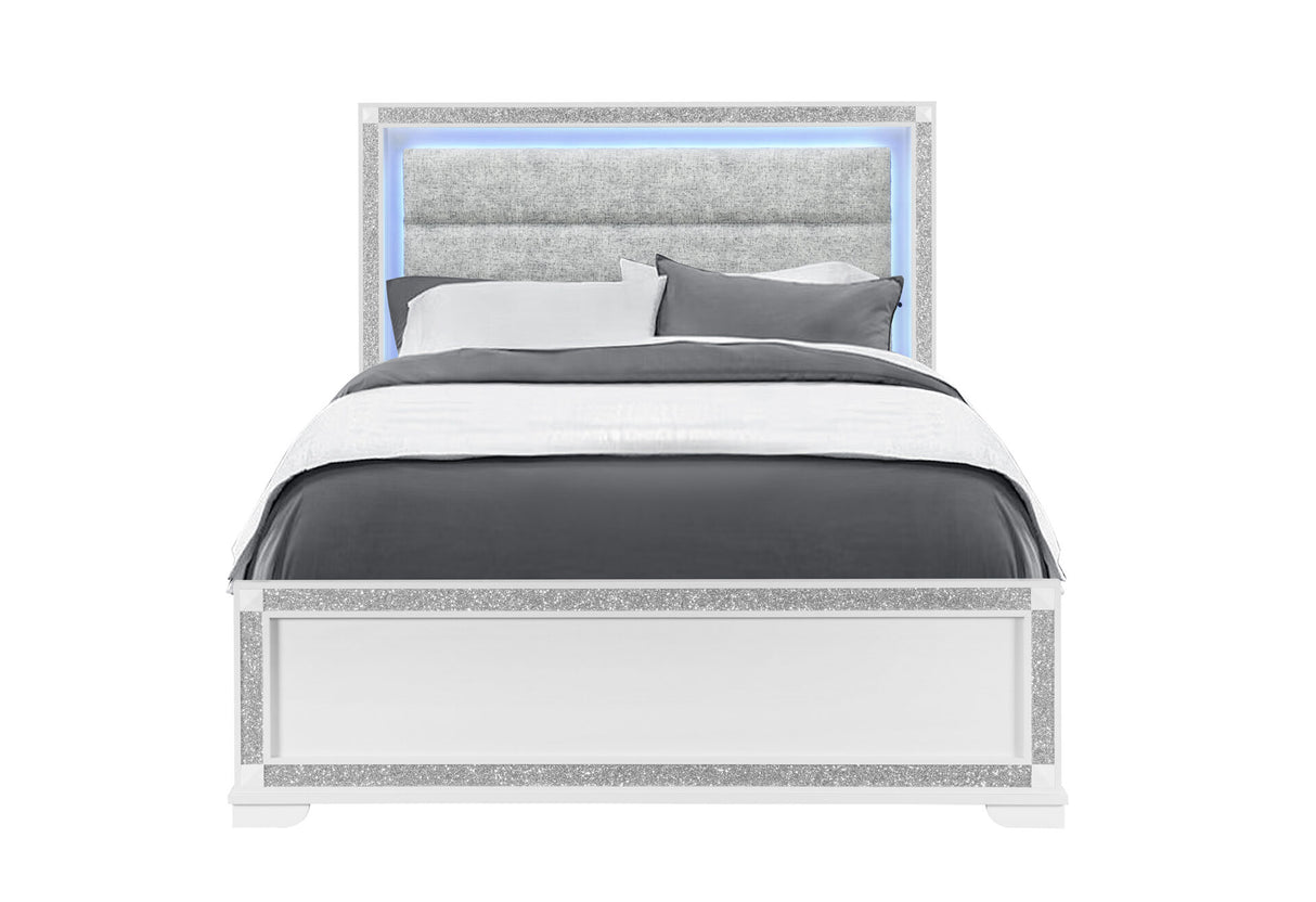 Soleil White Queen Bed